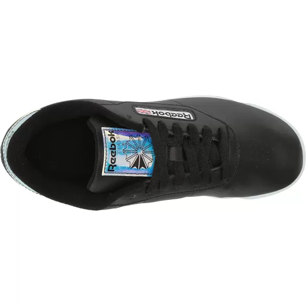 imageReebok Womens Princess Sneaker in Core Black Ftwr White and Glass Blue