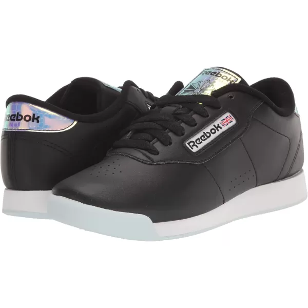 imageReebok Womens Princess Sneaker in Core Black Ftwr White and Glass Blue