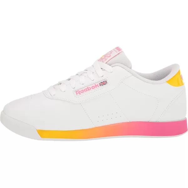 imageReebok Womens Princess SneakerFtwr WhiteTrue PinkAlways Yellow