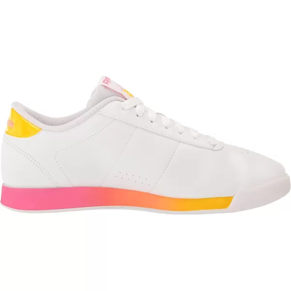 imageReebok Womens Princess SneakerFtwr WhiteTrue PinkAlways Yellow