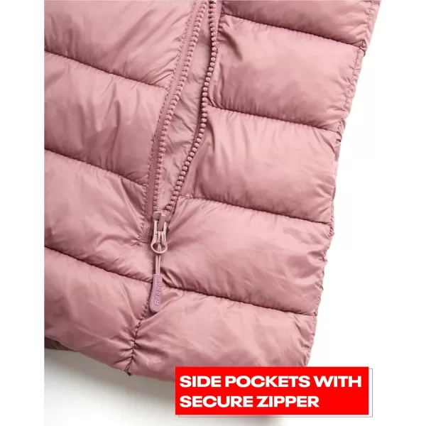 imageReebok Womens Puffer Vest  Quilted Insulated Winter Vest High Collar  Sleeveless Jacket for Women SXLDark Dusty Rose