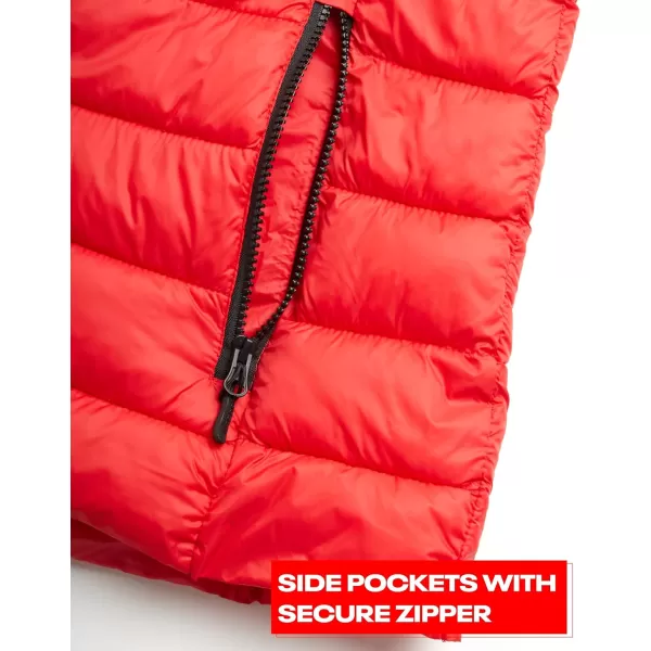 imageReebok Womens Puffer Vest  Quilted Insulated Winter Vest High Collar  Sleeveless Jacket for Women SXLVictor Red