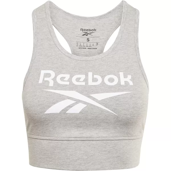 imageReebok Womens Sports Bra Light SupportMedium Grey HeatherWhite