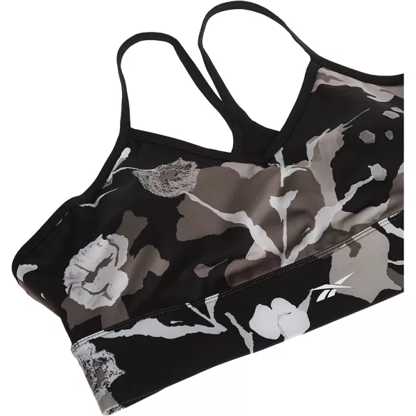 imageReebok Womens Sports Bra TriBack Light Support BlackBoulder GreyAll Over Print