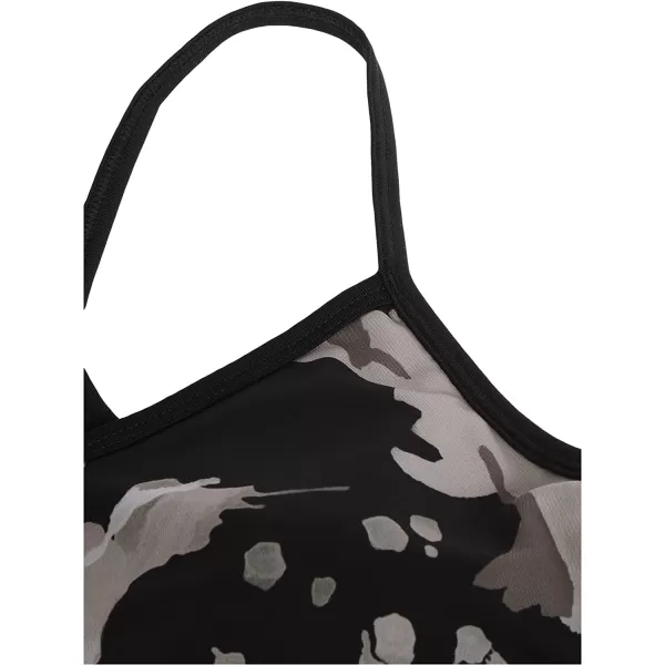 imageReebok Womens Sports Bra TriBack Light Support BlackBoulder GreyAll Over Print