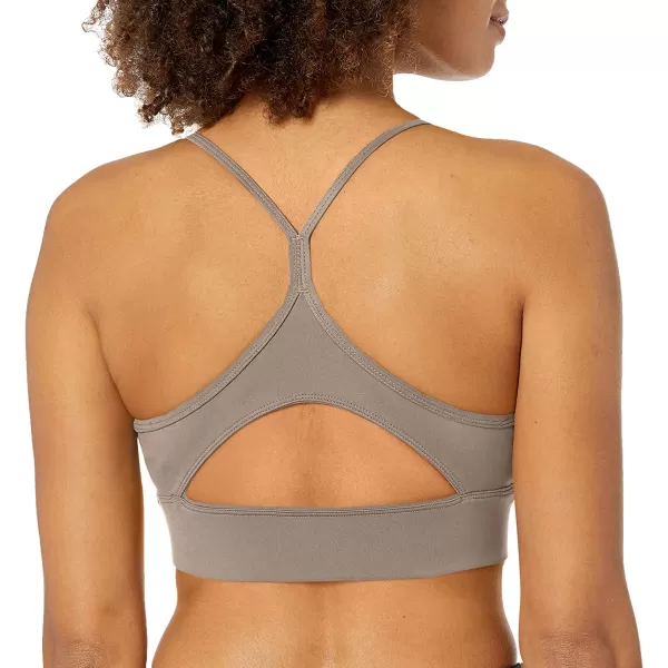 imageReebok Womens TriBack Sports Bra Light Support Boulder GreyWhite Vector Logo