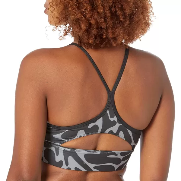 imageReebok Womens TriBack Sports Bra Light SupportBlackSmall White Logo