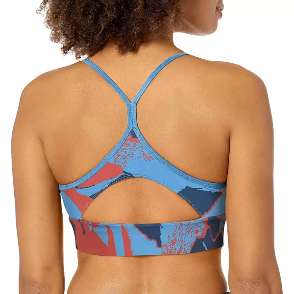 imageReebok Womens TriBack Sports Bra Light SupportEssential BluePinkAll Over Print