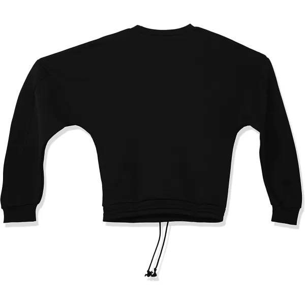 imageReebok Womens Vector Logo Crewneck SweatshirtBlackGraphic Vector LogoDrawstring