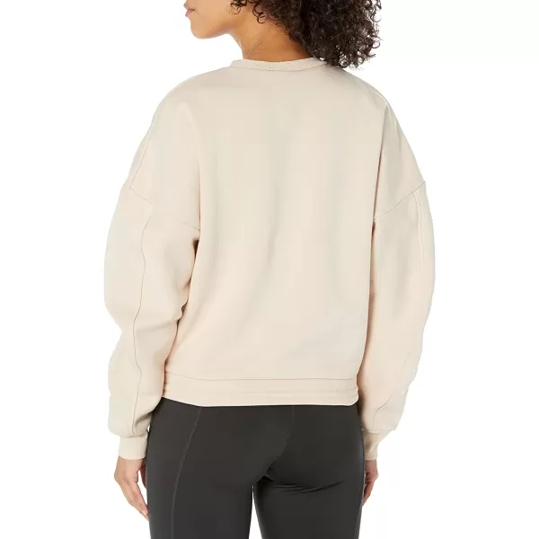 imageReebok Womens Vector Logo Crewneck SweatshirtSoft Ecru