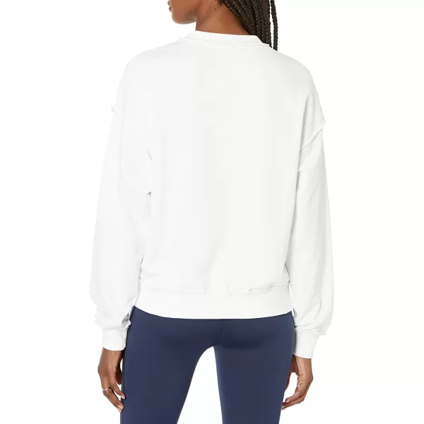 imageReebok Womens White Vector Logo Crewneck Sweatshirt