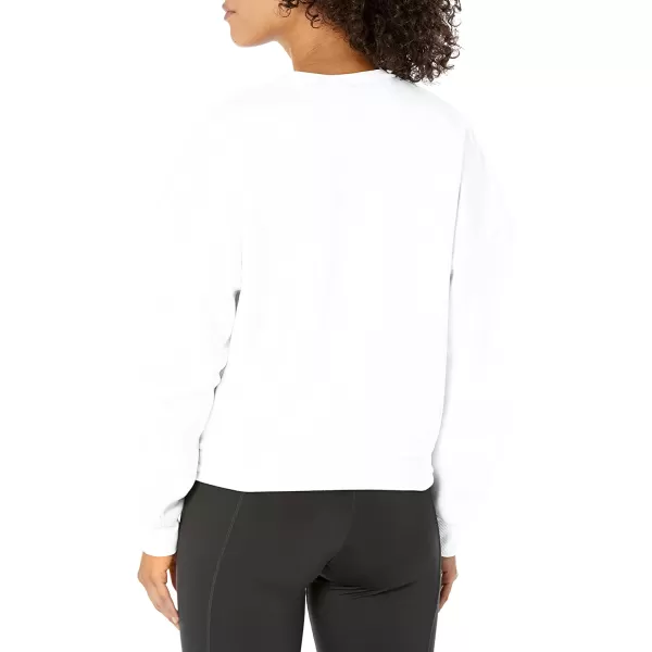 imageReebok Womens White and Black Vector Logo Crewneck Sweatshirt