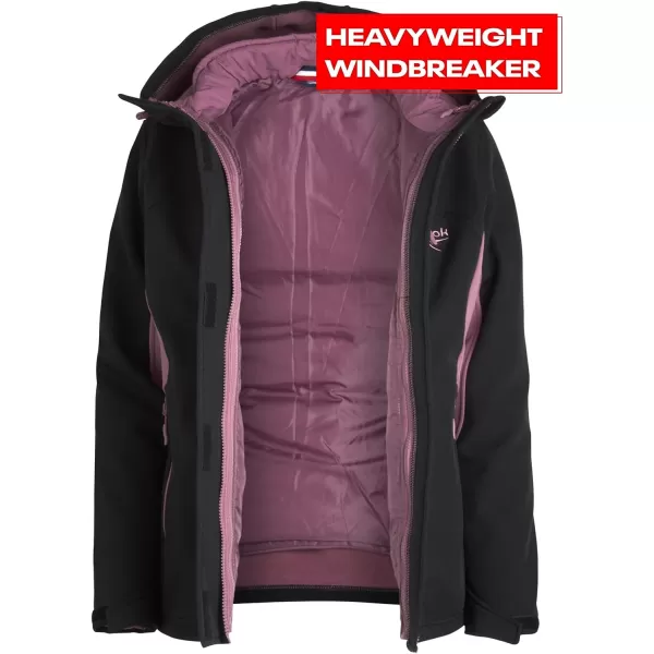imageReebok Womens Winter Coat  System Jacket Removable Waterproof Shell  Heavyweight Windbreaker Ski Jacket for Women SXLBlack