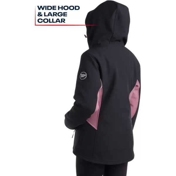 imageReebok Womens Winter Coat  Waterproof Windbreaker Jacket with Removable Puffer Coat  System Ski Jacket for Women SXLBlack