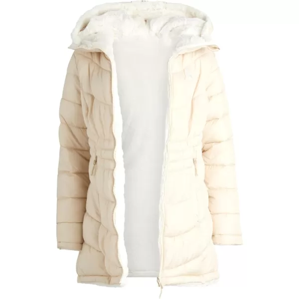 imageReebok Womens Winter Jacket  Long Length Reversible Teddy Sherpa Puffer  Heavyweight Quilted Parka Coat for Women SXLStucco