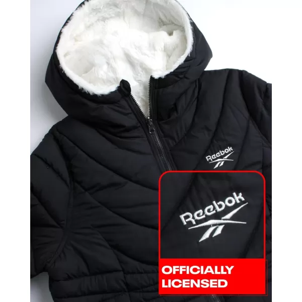 imageReebok Womens Winter Jacket  Reversible Quilted Puffer with Sherpa Fleece Lining  Parka Coat for Women S3X Plus SizeBlackCream