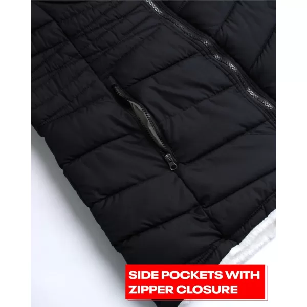 imageReebok Womens Winter Jacket  Reversible Quilted Puffer with Sherpa Fleece Lining  Parka Coat for Women S3X Plus SizeBlackCream