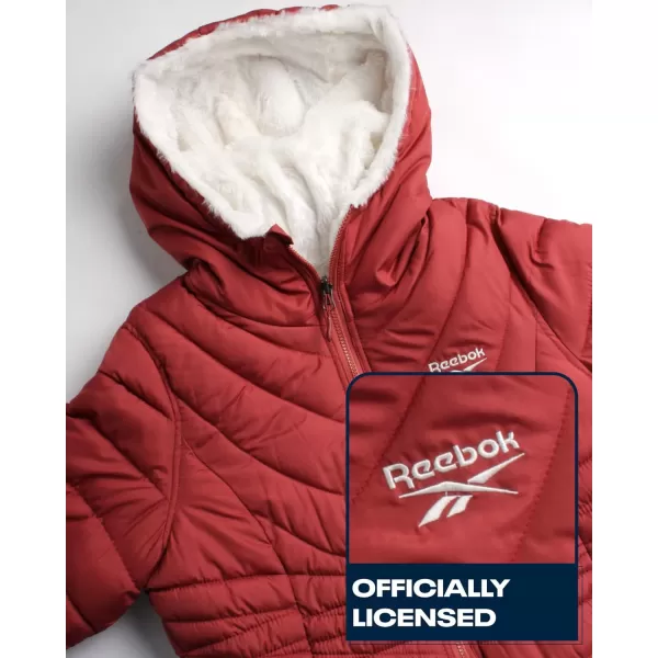 imageReebok Womens Winter Jacket  Reversible Quilted Puffer with Sherpa Fleece Lining  Parka Coat for Women S3X Plus SizeTerracottaCream