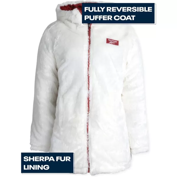 imageReebok Womens Winter Jacket  Reversible Quilted Puffer with Sherpa Fleece Lining  Parka Coat for Women S3X Plus SizeTerracottaCream