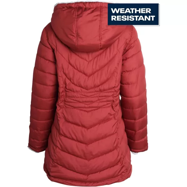 imageReebok Womens Winter Jacket  Reversible Quilted Puffer with Sherpa Fleece Lining  Parka Coat for Women S3X Plus SizeTerracottaCream