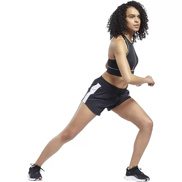 imageReebok Womens Woven Colorblocked Workout Shorts in Night Black