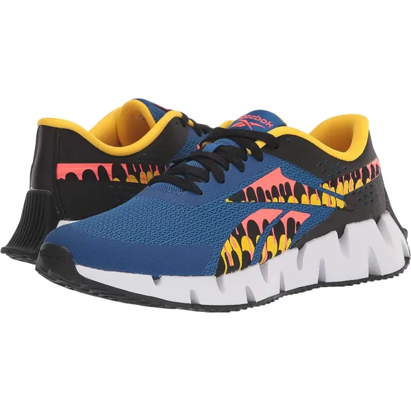 imageReebok Zig Dynamica 20 Sneaker  UnisexChild Vector BlueBlackOrange Flare