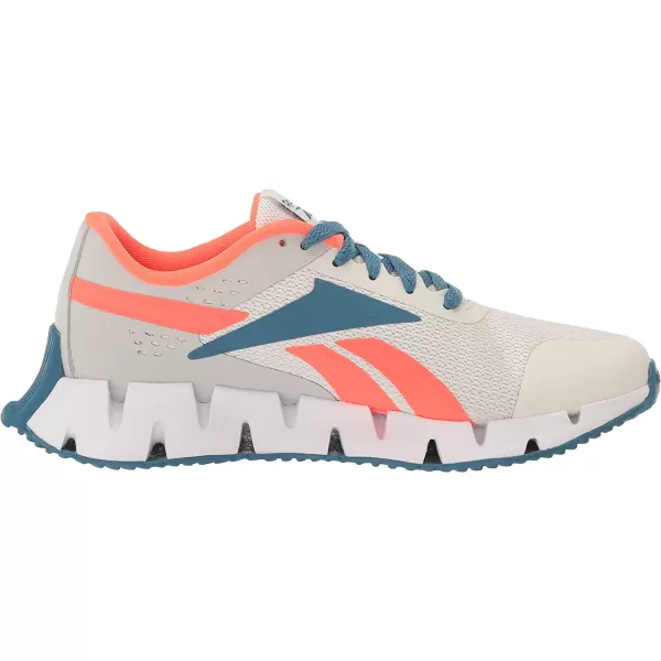 imageReebok Zig Dynamica 20 Sneaker for UnisexChild Pure GreyOrange FlareSteely Blue