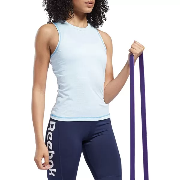 imageCore 10 Womens Fitted HighNeck Mesh Tank in Chalk Blue