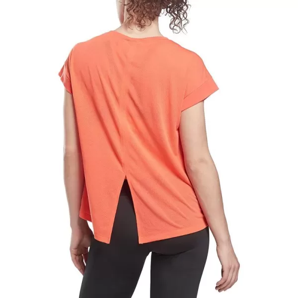 imageCore 10 Womens Flowy OpenBack ShortSleeve TeeSemi Orange Flare