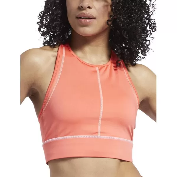 imageCore 10 Womens Longline Light Support Crop TopSemi Orange Flare