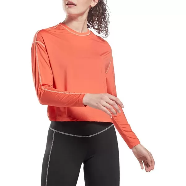 imageCore 10 Womens Loosefit Jersey LongSleeve ShirtSemi Orange Flare