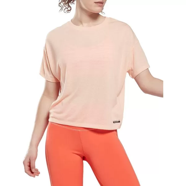 imageCore 10 Womens Mesh ShortSleeve Crop TeeAura Orange