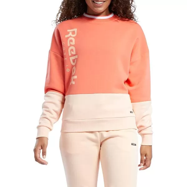 imageCore 10 Womens Oversized Color Block Crewneck Sweatshirt Semi Orange Flare MediumCore 10 Womens Oversized Color Block Crewneck Sweatshirt Semi Orange Flare Medium