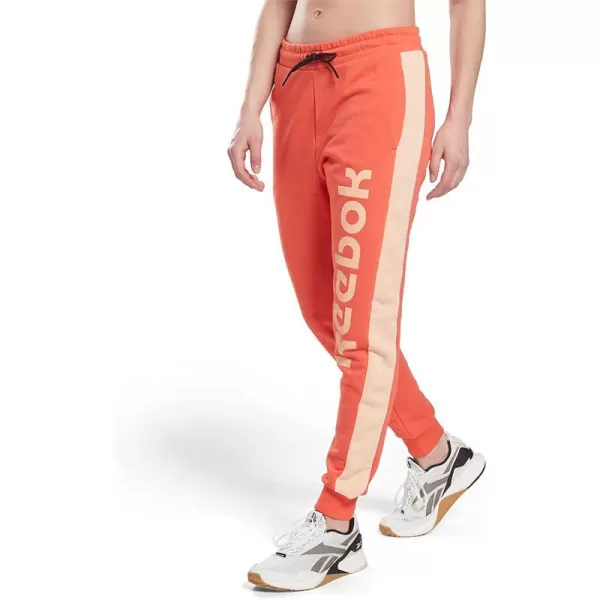 imageCore 10 by Reebok Womens Adjustable French Terry Big Logo JoggersSemi Orange Flare