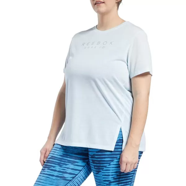 imageCore 10 by Reebok Womens Casual Mesh Back ShortSleeve TeeChalk Blue