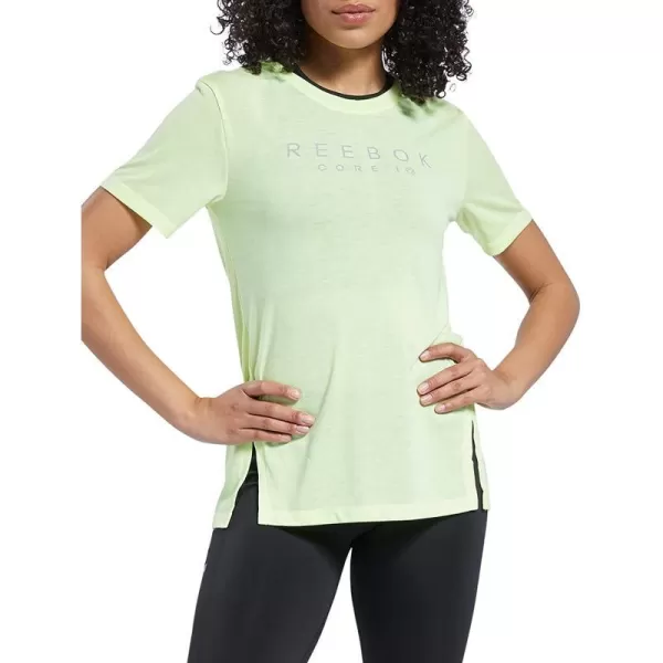 imageCore 10 by Reebok Womens Casual Mesh Back ShortSleeve TeeEnergy Glow