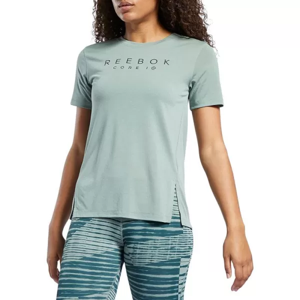 imageCore 10 by Reebok Womens Casual Mesh Back ShortSleeve TeeHarmony Green