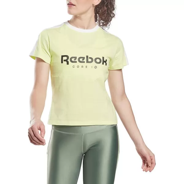 imageCore 10 by Reebok Womens Lightweight ShortSleeve Logo TeeSemi Energy Glow