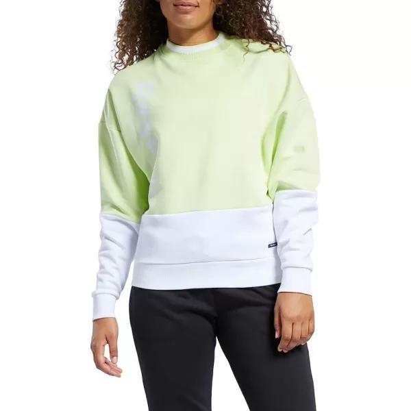 imageCore 10 by Reebok Womens Oversized Color Block Crewneck SweatshirtEnergy Glow
