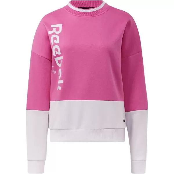 imageCore 10 by Reebok Womens Oversized Color Block Crewneck SweatshirtPink