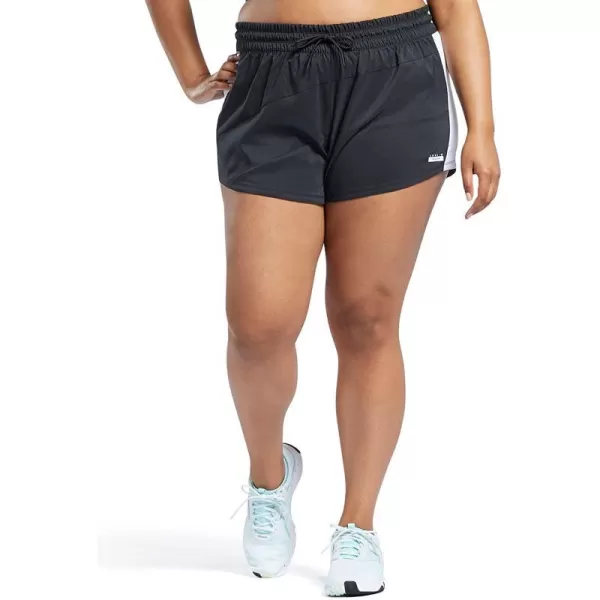 imageCore 10 by Reebok Womens Woven Colorblocked Workout ShortsNight Black