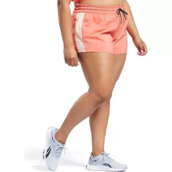imageCore 10 by Reebok Womens Woven Colorblocked Workout ShortsSemi Orange Flare