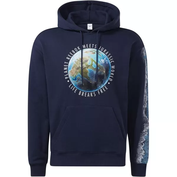imageJurassic World Reebok Mens Standard Graphic Hoodie  Vector Navy