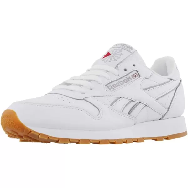 imageReebok Classic Leather Sneaker  Unisex  Adult  WhiteStark GreyGumWhite