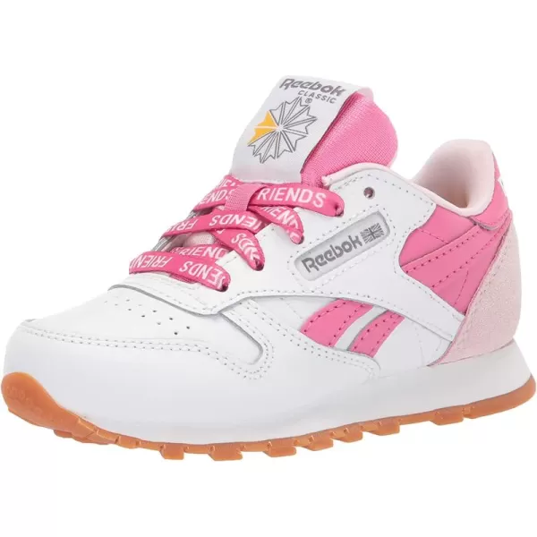 imageReebok Classic Leather Sneaker UnisexChild  WhiteFrost BerryTrue Pink