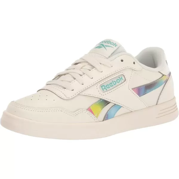 imageReebok Court Advance Sneaker for Men and Women in Chalk and Semi Classic Teal