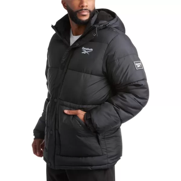 imageReebok Men Winter Jacket  Puffer Parka Coat  Heavyweight Ski Jacket for Men MXXLBlack