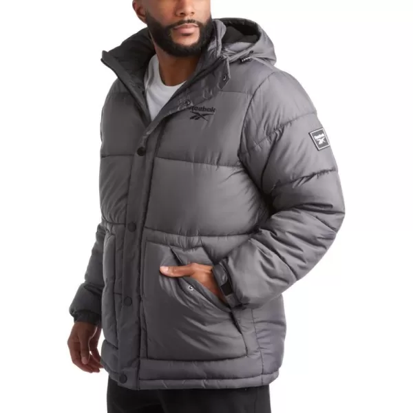 imageReebok Men Winter Jacket  Puffer Parka Coat  Heavyweight Ski Jacket for Men MXXLCharcoal