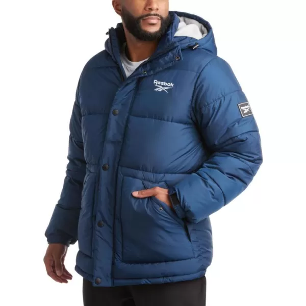 imageReebok Men Winter Jacket  Puffer Parka Coat  Heavyweight Ski Jacket for Men MXXLNothern Night