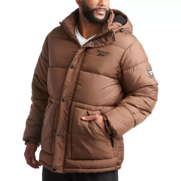 imageReebok Men Winter Jacket  Puffer Parka Coat  Heavyweight Ski Jacket for Men MXXLToffee